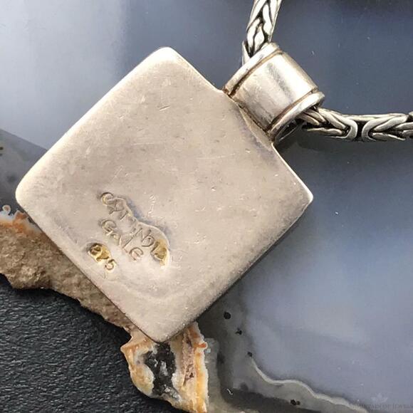 Cynthia Gale Sterling Silver Byzantine Necklace 17" With Charm - Picture 7 of 10